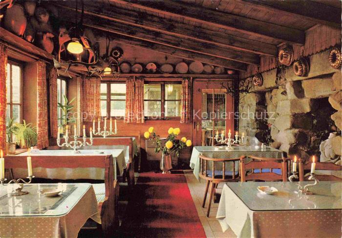Bischofsheim Rhoen Rhoenhaeuschen Berggasthof Pension Gastraum