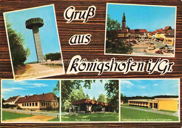 Bad Koenigshofen Bayern Aussichtsturm Zonengrenze Marktplatz Waldgaststaette Kur