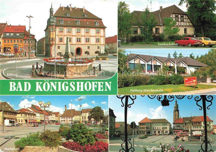 Bad Koenigshofen Bayern Rathaus Brunnen Sambachshof Hassberg Maerchenwald Ausflu