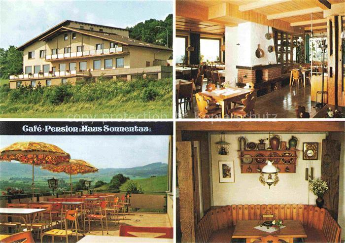 Fladungen Café Pension Haus Sonnentau Gastraum Terrasse