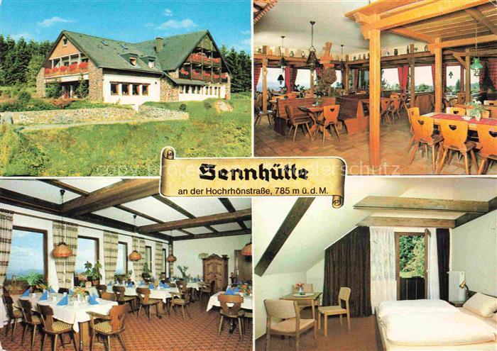 Fladungen Ausflugslokal Sennhuette Gastraum Fremdenzimmer