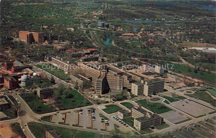 Ypsilanti Michigan USA University Hospital buildings Air view