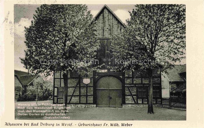 Alhausen Bad Driburg Westfalen Geburtshaus Fr Wilh Weber
