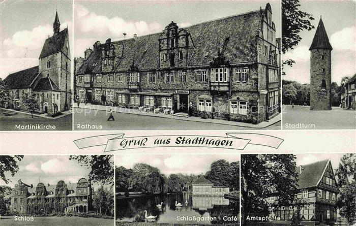 Stadthagen Martinikirche Rathaus Stadtturm Schloss Schlossgarten Cafe Amtspforte