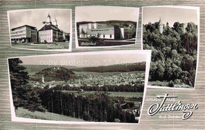 TUTTLINGEN Marktplatz Hallenbad Panorama Honburg