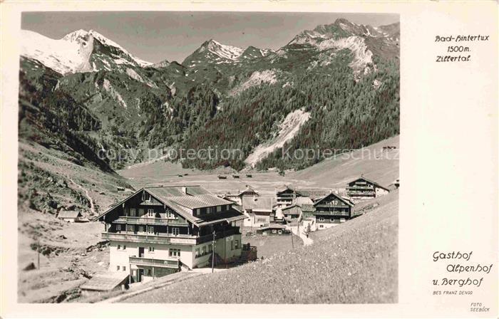 Hintertux Tux Zillertal Tirol AT Gasthof Alpenhof und Berghof