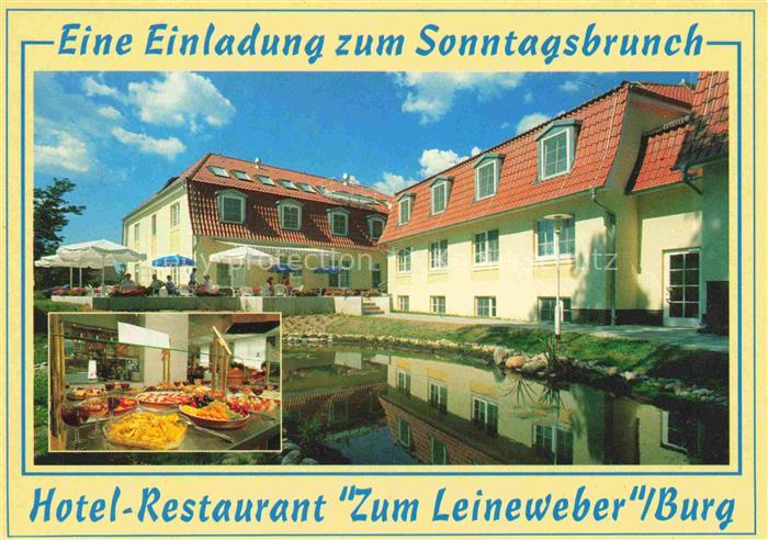 Burg Spreewald Brandenburg Hotel Restaurant Zum Leineweber Fruehstueckstafel