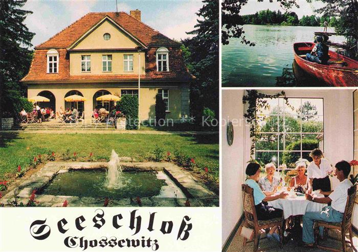 Chossewitz Friedland Mark Seeschloss Chossewitz Gaststube Bootspartie