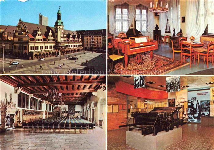 LEIPZIG Sachsen Museum fuer Geschichte Altes Rathaus Mendelssonzimmer Festsaal