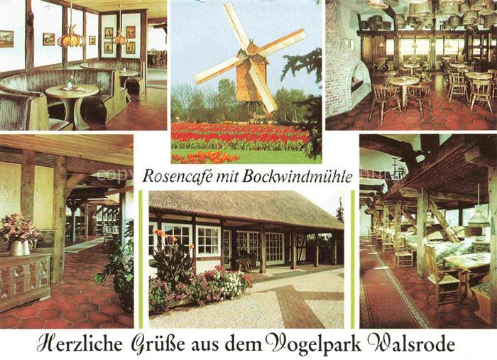 Walsrode Lueneburger Heide Rosencafe mit Bockwindmuehle Gastraeume