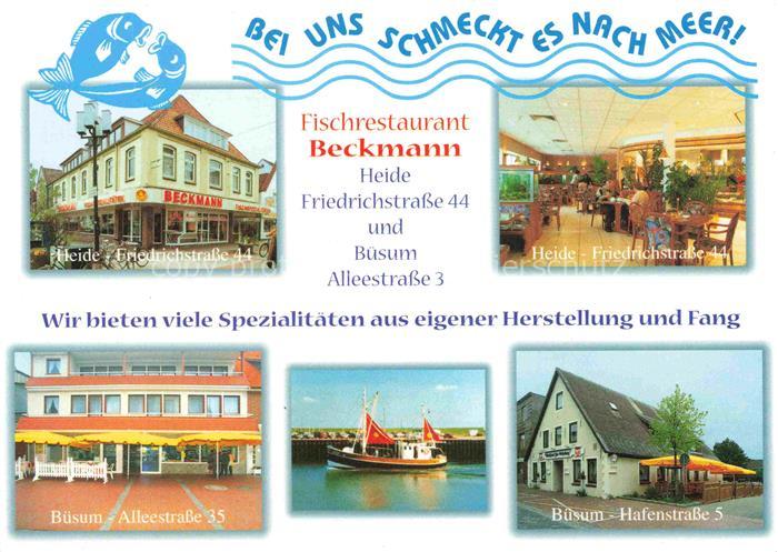 BueSUM Nordseebad Fischrestaurant Beckmnn Heide und Friedrichstrasse Buesum Alle