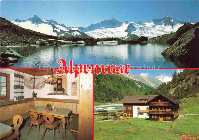 Zillertal Tirol AT Panorama Unterkunftshuette Alpenrose im Zemmgrund