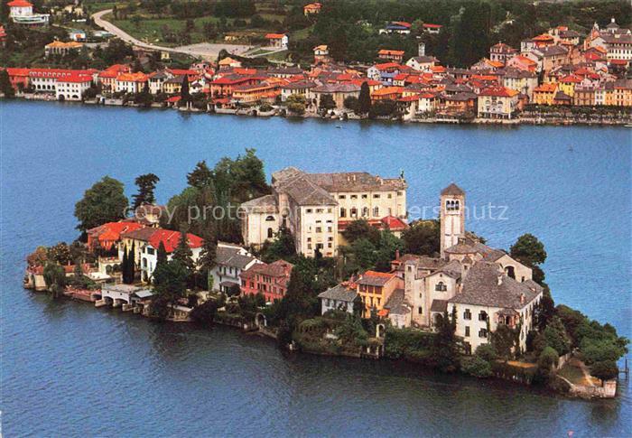 San Giulio Isola Orta San Giulio IT Lago d'Orta Fliegeraufnahme