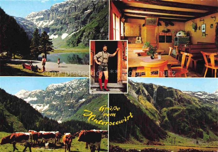Mittersill Oberpinzgau AT Jausenstation Gamsblick Bergsee Gaststube Rinderherde