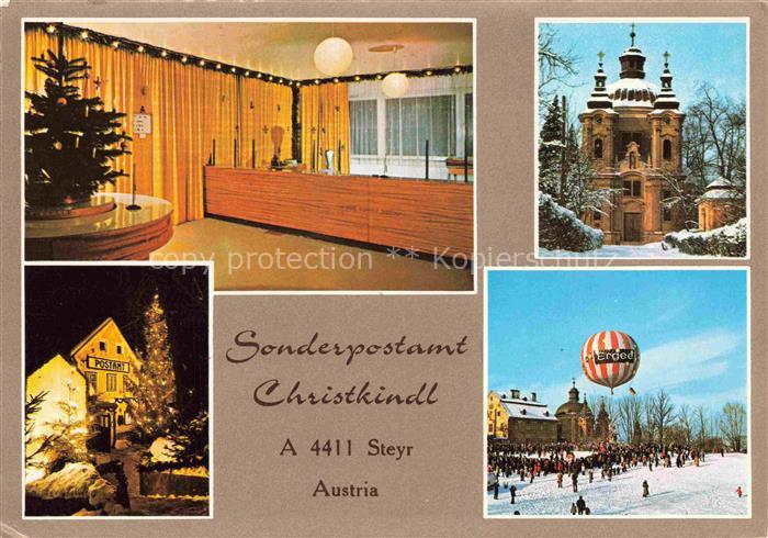 Steyr Enns Oberoesterreich AT Sonderpostamt Christkindl Wallfahrtskirche Christk