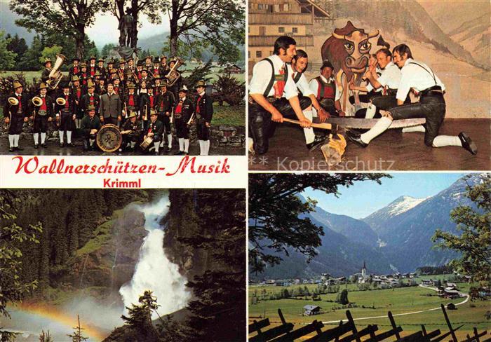 Krimml 1076m Pinzgau AT Wallnerschuetzen Musik Krimmler Heimatabend Wasserfall P