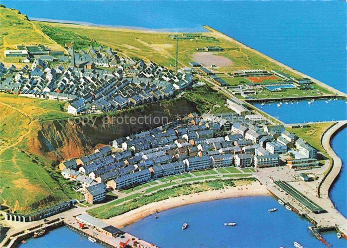 HELGOLAND Insel Schleswig-Holstein Fliegeraufnahme mit Unter und Oberland