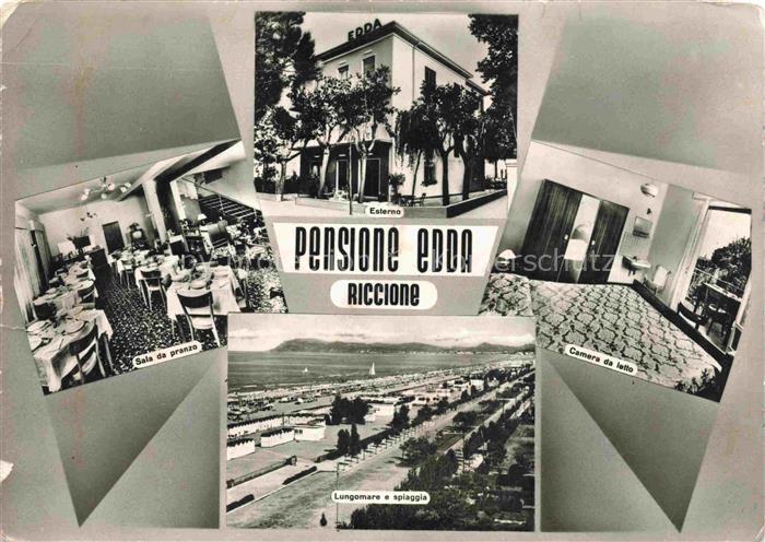 RICCIONE RIMINI IT Pensione Edda Sala da pranzo Esterna Camera da letto Spiaggia