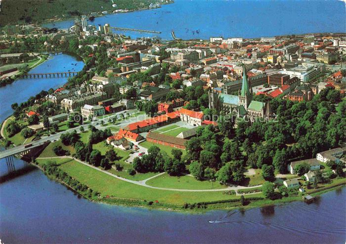 Trondheim Trondhjem Norge Sentrum sett fra fly