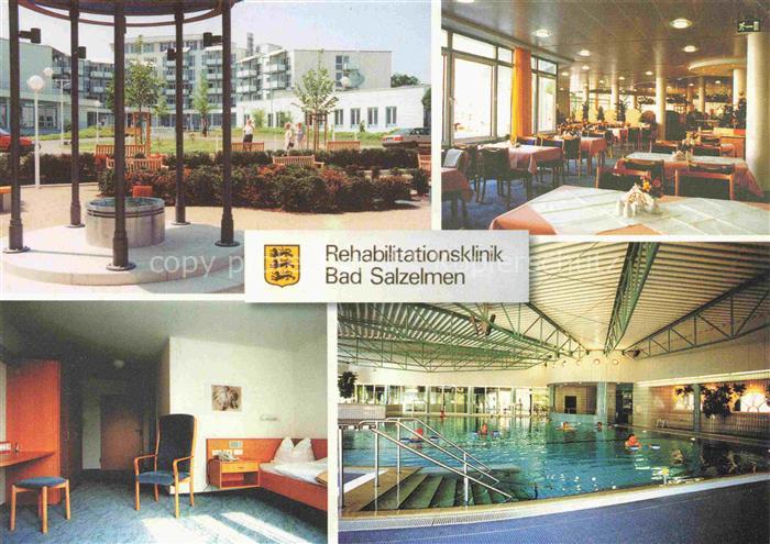Bad Salzelmen Schoenebeck Sachsen-Anhalt Rehaklinik Speisesaal Zimmer Hallenbad
