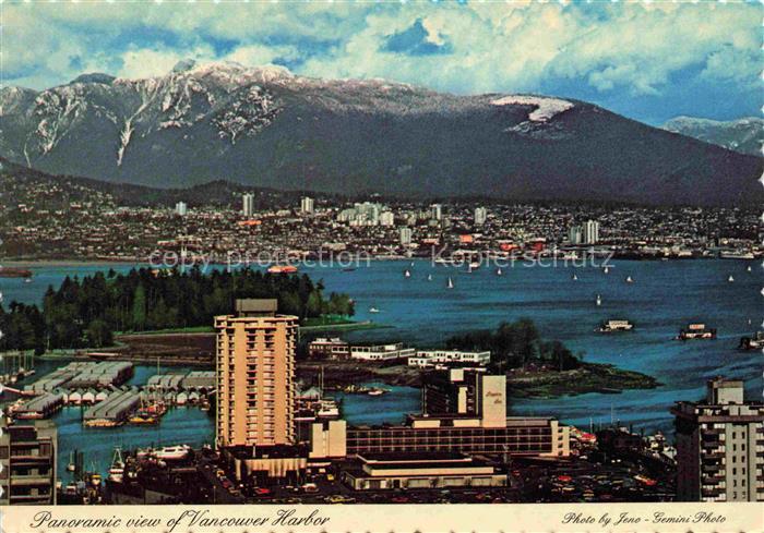 VANCOUVER BC Canada Panoramic view of Vancouver Harbor
