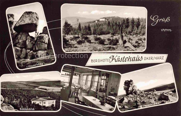 Kaestehaus 610m Oker Harz Mausefalle Panorama Brockenblick Gastraum Hexenkueche
