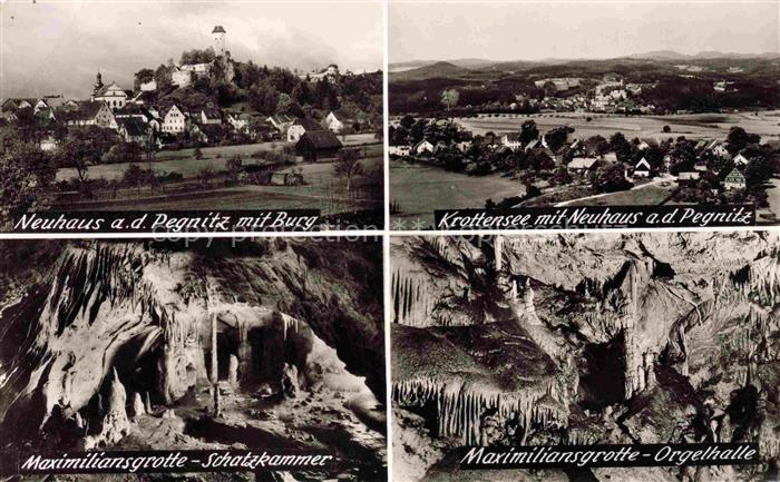 Neuhaus Pegnitz mit Burg Krottensee Maximiliansgrotte Schatzkammer und Orgelhall