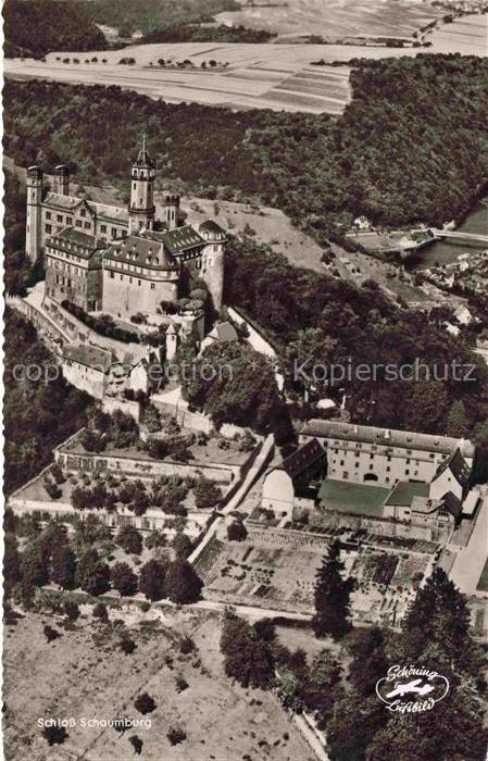 Schloss Schaumburg Balduinstein Fliegeraufnahme