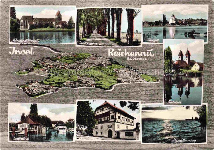 Insel Reichenau Bodensee Fliegeraufnahme Muenster Mittelzell  Insel Zufahrt Ober