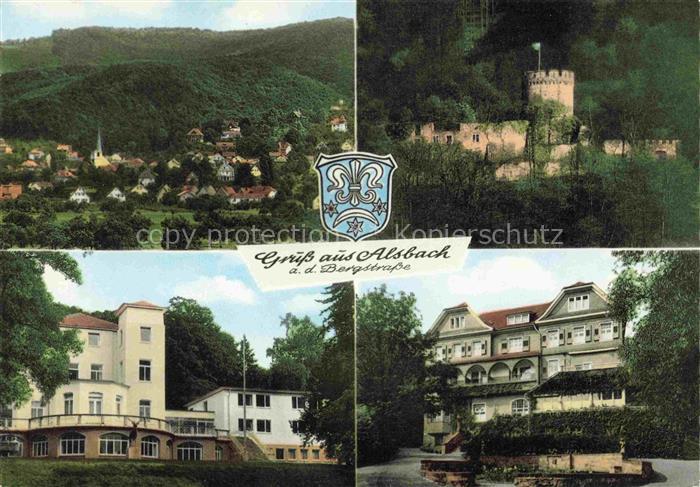 Alsbach Bergstrasse Alsbach-Haehnlein Hessen Teilansichten Burg Kurhotel