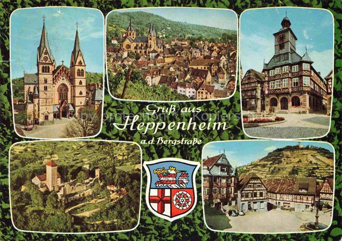 Heppenheim Bergstrasse Dom Stadtpanorama Rathaus Altstadt Marktplatz Fachwerkhae