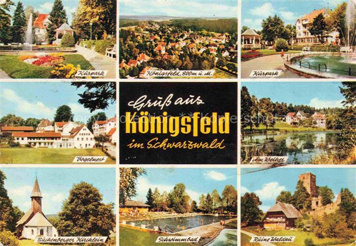 Koenigsfeld  Baden Schwarzwald BW Kurhaus Panorama Kurpark Vogelnest Am Weiher B