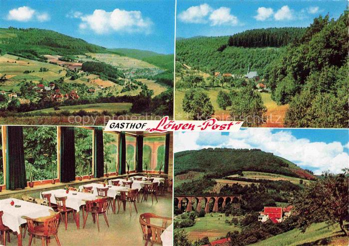 Friedrichsdorf Eberbach HEIDELBERG Gasthof Loewen Post Gastraum Panorama Viadukt