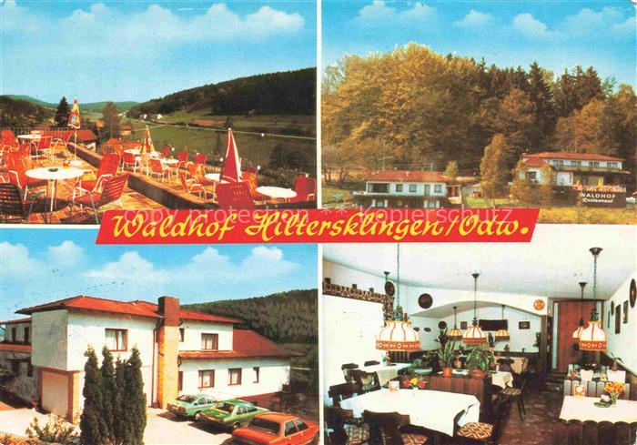 Hiltersklingen Mossautal Odenwaldkreis Hessen Restaurant Waldhof Terrasse Gastra