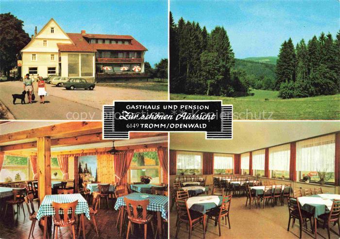 Tromm Odenwald Gasthaus Pension Zur schoenen Aussicht Gastraeume