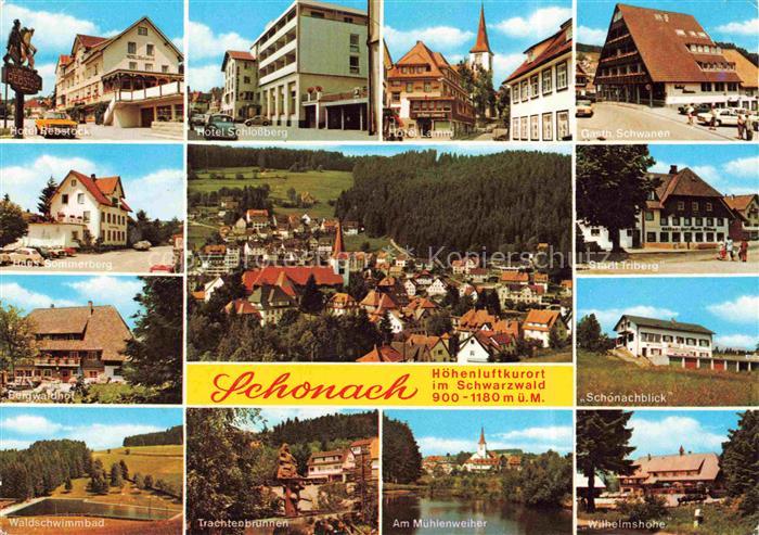 Schonach  Schwarzwald BW Hotels Panorama Gasthaus Schwanen Schoenachblick Tracht