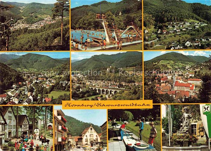 Hornberg  Schwarzwald Schwarzwaldbahn Freibad Panorama Freilichtspiele Minigolf