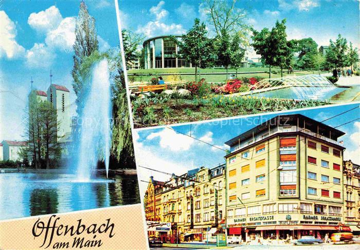 OFFENBACH  MAIN Josefskirche Stadtbad Stadtansicht
