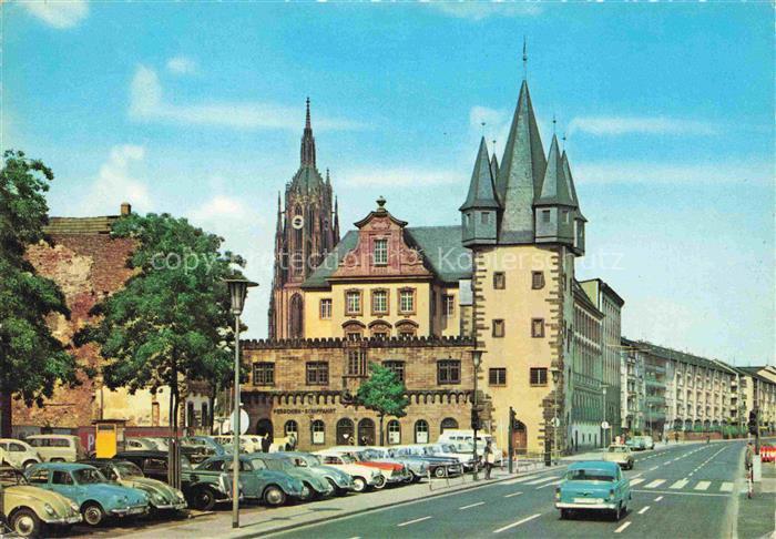 FRANKFURT AM MAIN Saalhof mit Rententurm und Dom