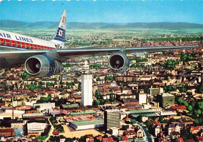 FRANKFURT AM MAIN City mit Henninger Turm Fliegeraufnahme