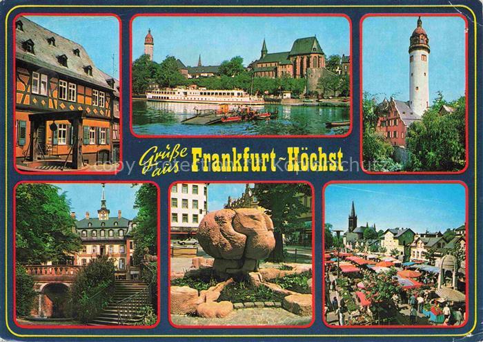 Hoechst Hoechst Frankfurt Main Mainpartie Schloss Justinus Kirche Treppe Monumen