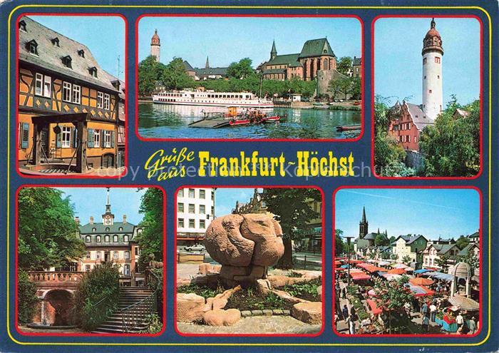 Hoechst Hoechst Frankfurt Main Mainpartie Schloss Justinus Kirche Bolongaro Pala