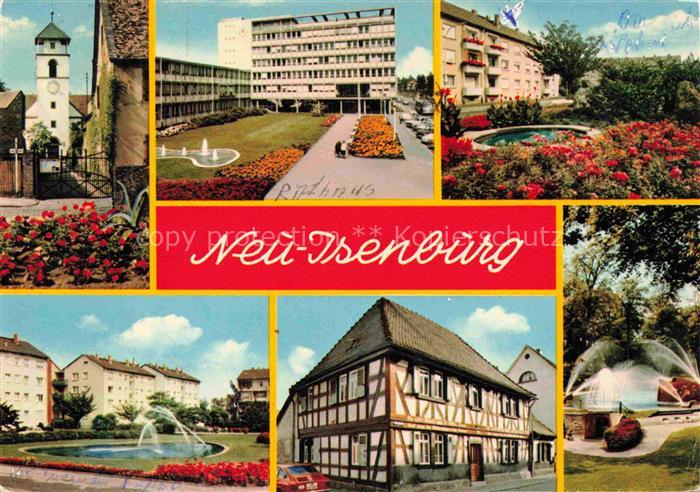 Neu-Isenburg Offenbach Hessen Stadttor Rathaus Siedlung Park Fachwerkhaus Brunne