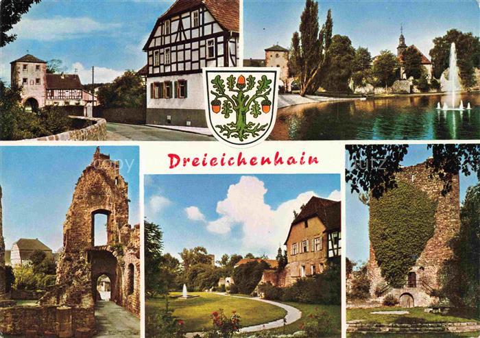Dreieichenhain Stadttor Ruine Park Gondelteich