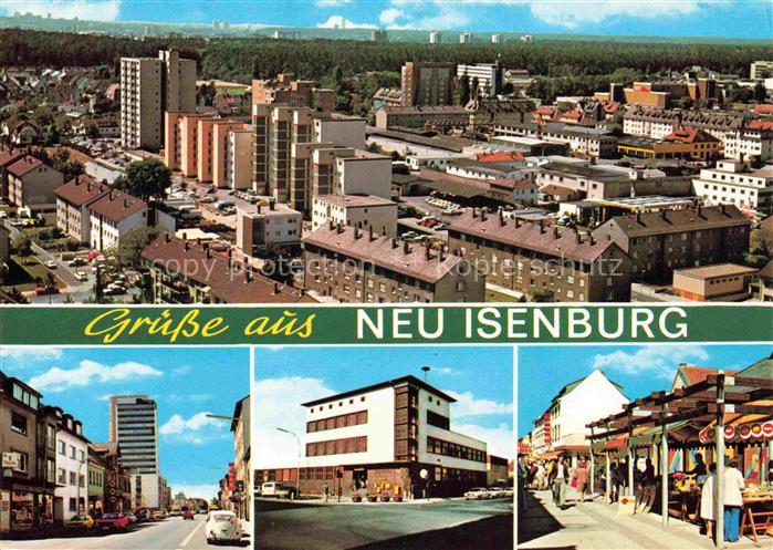 Neu-Isenburg Offenbach Hessen Fliegeraufnahme Strassenpartie Rathaus Troedelmark