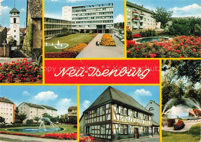 Neu-Isenburg Offenbach Hessen Stadttor Rathaus Siedlung Park Fachwerkhaus Brunne