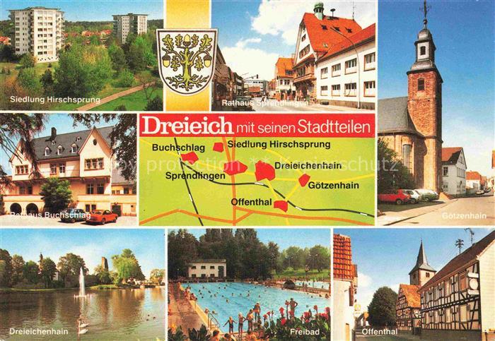 Dreieich Siedlung Hirschsprung Rathaus Sprendlingen Goetzenhain Dreieichenhain F