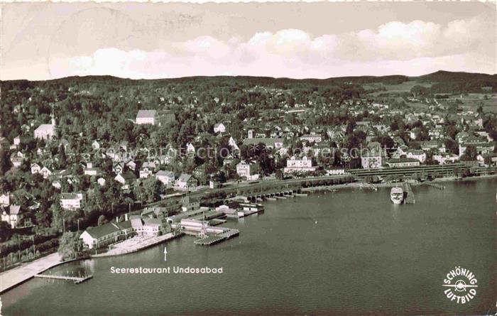Starnberg Starnbergersee Seegaststaette Undosabad Fliegeraufnahme