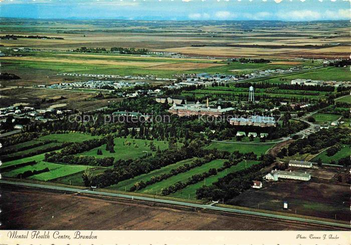 Brandon Manitoba Canada Mental Health Centre Air view