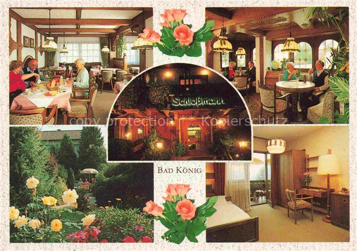 Bad Koenig Odenwald Hessen Hotel Kurpension Schloessmann Gastraeume Gaestezimmer